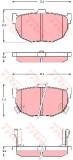 Set placute frana,frana disc KIA CERATO (LD) (2004 - 2016) TRW GDB3368