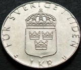 Cumpara ieftin Moneda 1 COROANA - SUEDIA, anul 1979 *cod 3666, Europa