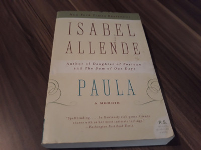 ISABEL ALLENDE-PAULA IN LIMBA ENGLEZA-NEW YORK TIMES BESTSELLER foto