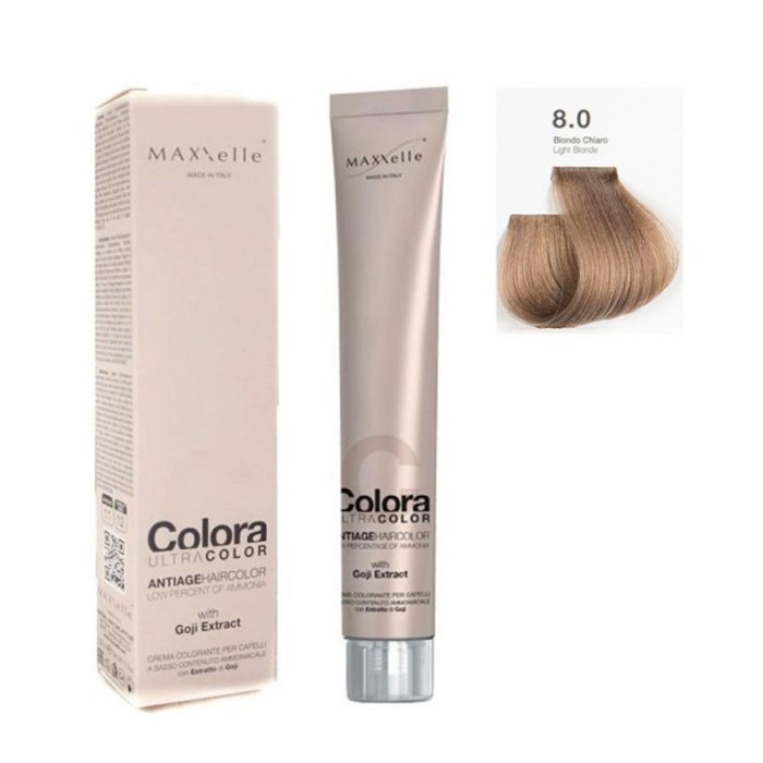 Blond deschis 8.0 Vopsea Colora MaXXelle cu extract de Goji 100 ML