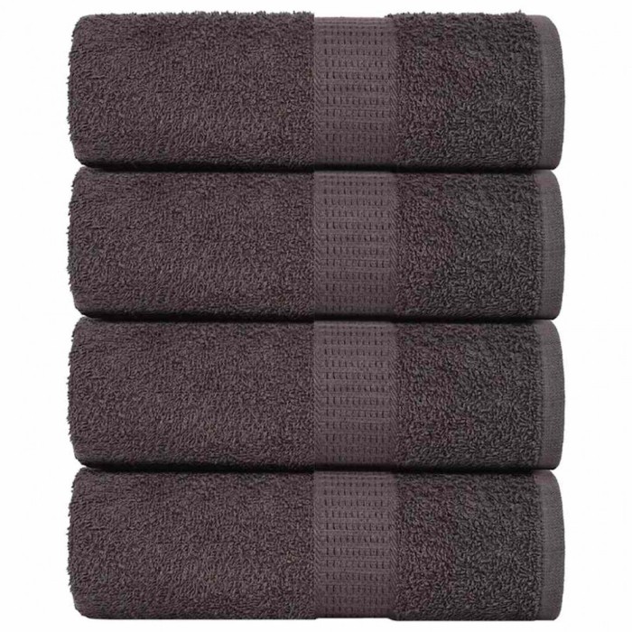vidaXL Prosoape de baie 4 buc. FROGN antracit 30x30 cm 100% bumbac