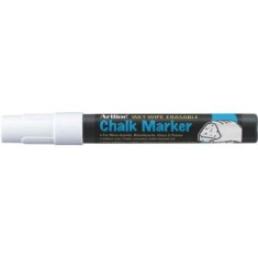 Marker cu creta ARTLINE, pentru table de scris, varf 4. 0mm - alb