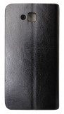 Husa tip carte cu stand neagra pentru LG Optimus L9 II D605, Cu clapeta, Piele Ecologica