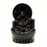 Fantana fum curgator din ceramica neagra pentru conuri parfumate backflow - moneda chinezeasca