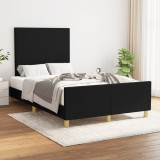 VidaXL Cadru de pat fără saltea, negru, 120x200 cm, textil