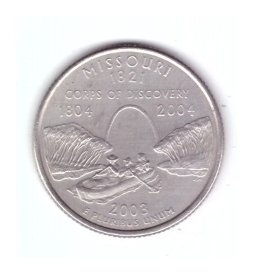 Moneda SUA 25 centi/quarter dollar 2003 D, Missouri 1821, stare buna, curata foto