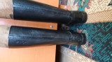Cizme piele vintage barbati - posibil militie, militare + calapod lemn originale, stare buna, reducere pret