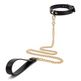 Zgarda Rosy Buckle Golden Chain Negru