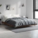 VidaXL Cadru de pat, stejar maro, 135x190 cm, lemn prelucrat 832292