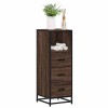 Gossi dulap de baie, stejar maro, 35x37,5x100 cm, lemn prelucrat