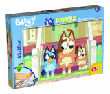 Puzzle de colorat - Bluey &amp; Mr Monkey Jocks (24 piese), LISCIANI