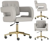 Taburet cosmetic frizeresc cu spătar scaun SPA mobil Amalfi
