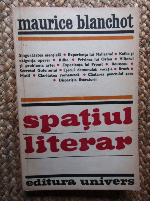 SPATIUL LITERAR-MAURICE BLANCHOT