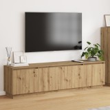 VidaXL Cabinet TV cu LED Stejar Artisan 180x38x49 cm Lemn Prelucrat