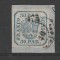 Principatele Unite LP13 Emisiunea II 30 Parale Albastru 1864 tipar de masina pe fragment