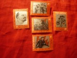 Serie Albania 1970 - 100 Ani Lenin , 5 val. stampilate, Stampilat