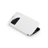 Husa Flip Carte Rock Magic S-View Samsung Galaxy S4 Alb, Cu clapeta, Piele Ecologica