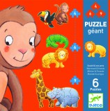 Puzzle gigant animale salbatice, Djeco