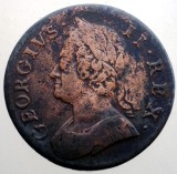 G.004 MAREA BRITANIE ANGLIA GEORGE II 1/2 HALF PENNY 1754