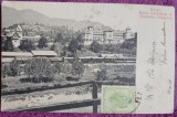 Carte Postala, Sinaia, Vedere generala si Hotel Caraiman, 1908