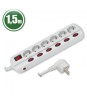 Prelungitor cu distribuitor 6 prize cu intrerupatoare si protectie la supracurent 1.5m, Oem