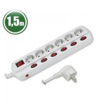 Prelungitor cu distribuitor 6 prize cu intrerupatoare si protectie, Oem