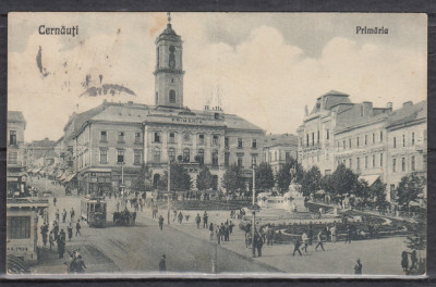 BUCOVINA CERNAUTI PRIMARIA MAGAZINE TRAMVAI ELECTRIC CIRCULATA 1929 INDOITA foto