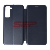 Husa Flip Round Samsung Galaxy S21, Midnight Blue, Protectie Integrala