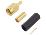 Mufă SMA Tată Drept 50&Omega; Lipire Crimpat PTFE Aurit