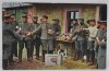 OFITER GERMAN IMPARTIND ALIMENTE SOLDATILOR , PRIMUL RAZBOI MONDIAL , CARTE POSTALA