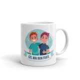 Cana alba personalizata &quot;Cel mai bun frate&quot;, INOVATIX&reg;. 330ml, Oem