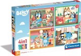 Set puzzle progresiv Bluey Clementoni 4 in 1 12 16 20 24 piese