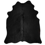 Cumpara ieftin Covor din piele de vaca naturala, negru, 150 x 170 cm