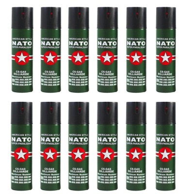 Set 12 sprayuri autoaparare NATO, propulsie jet, 60 ml foto