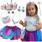Set printesa cu 9 accesorii, pentru copii 3-4 ani, multicolor