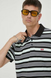 Levi&#039;s polo de bumbac culoarea turcoaz, modelator