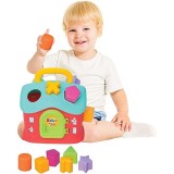 Casuta Sortator Bebe, 6 forme geometrice, multicolor