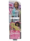 Papusa Barbie Glitz Outfits Dark Skin &amp; Light Blue Dress (hjr95)