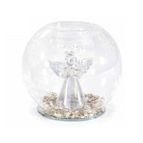 Candela lumanare Craciun sticla transparenta II 9.5x9 cm