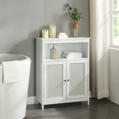Dulap mediu baie Karls&oslash;y 80x60x28cm alb [en.casa] HausGarden Leisure