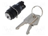 Comutator rotativ cu cheie EAO &Oslash;16mm 2 poziții NC NO seria 51