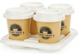 Set 4 pahare cafea cu capac - Take Away Coffe Cup