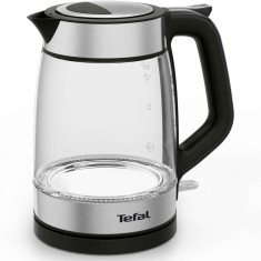 Fierbator Tefal Glass KI605830, 2200W, capacitate 1.7L, gradat, indicator luminos, depozitare cablu, baza rotativa 360&deg;, filtru calcar detasabil, argi