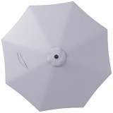 Outsunny Copertină de Rezervă pentru Umbrelă cu Priză de Aer, Rezistentă la UV și Apă, &Oslash;295 cm, Gri | Aosom Romania