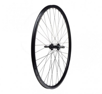 Roata spate dubla bicicleta 28&amp;quot;,pe filet, pentru frana pe janta, culoare negru PB Cod:AWR2815 foto