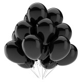 Set 25 Baloane Latex Negre, 30cm, Ropet - Aniversare, Nunta, Botez, Petrecere Copii. Baloane Evenimente Speciale, Decoratiuni Motivatiionale