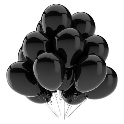 Set 25 baloane latex, Negru, 30cm, Ropet foto