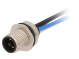 Soclu M12 cu 4 pini pentru montare pe panou T-Power