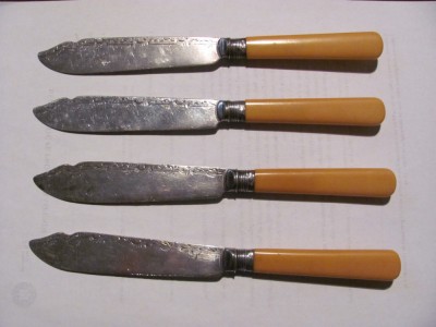 CY Set 4 cutite superbe vechi pt prajitura &amp;amp; tort / manere fildes / inele argint foto