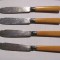 CY Set 4 cutite superbe vechi pt prajitura &amp; tort / manere fildes / inele argint